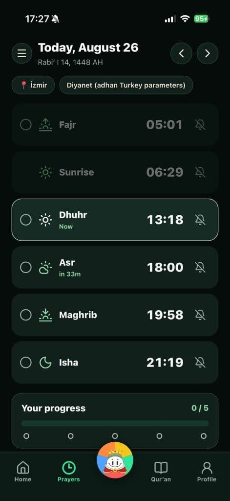 Namaz Buddy daily prayer times