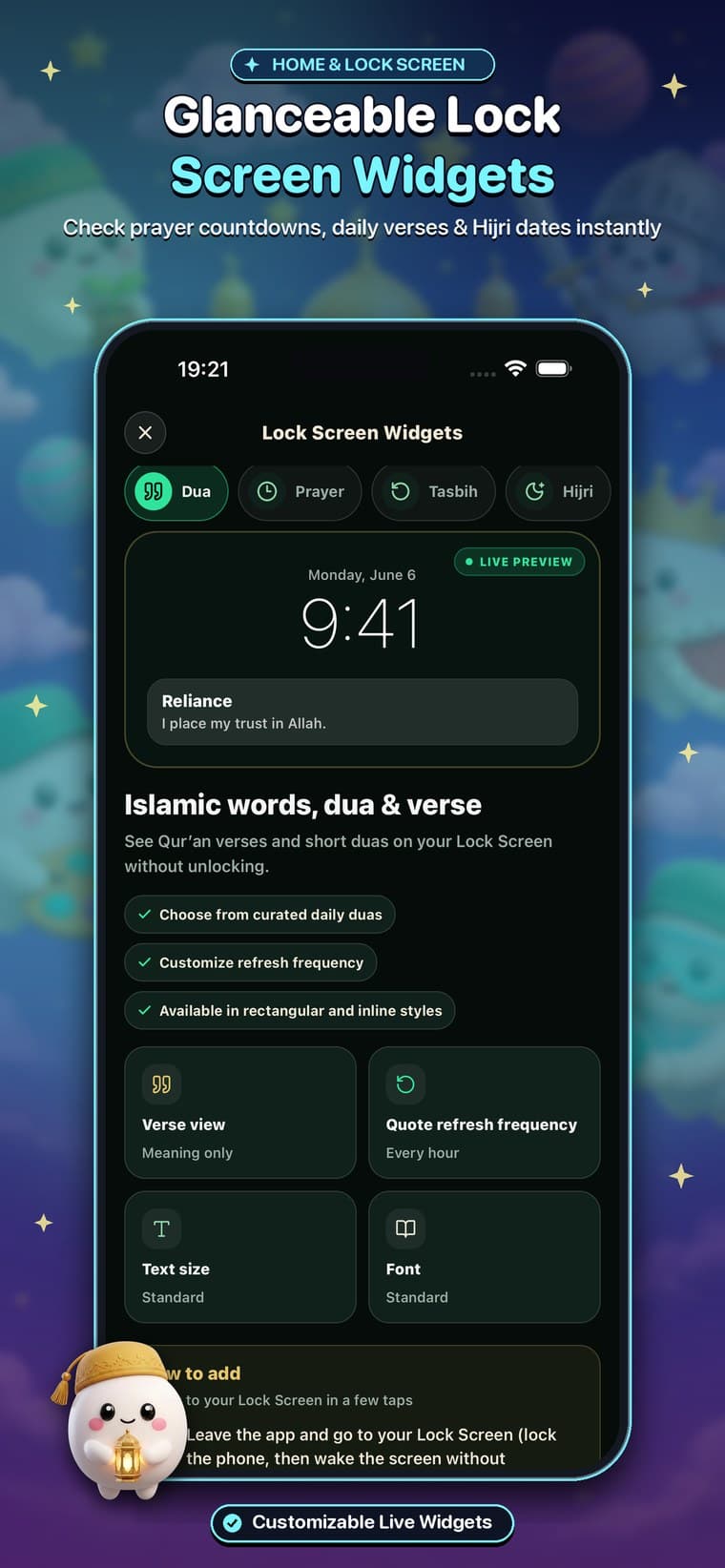 Übersichtliche Sperrbildschirm- & Startbildschirm-Widgets